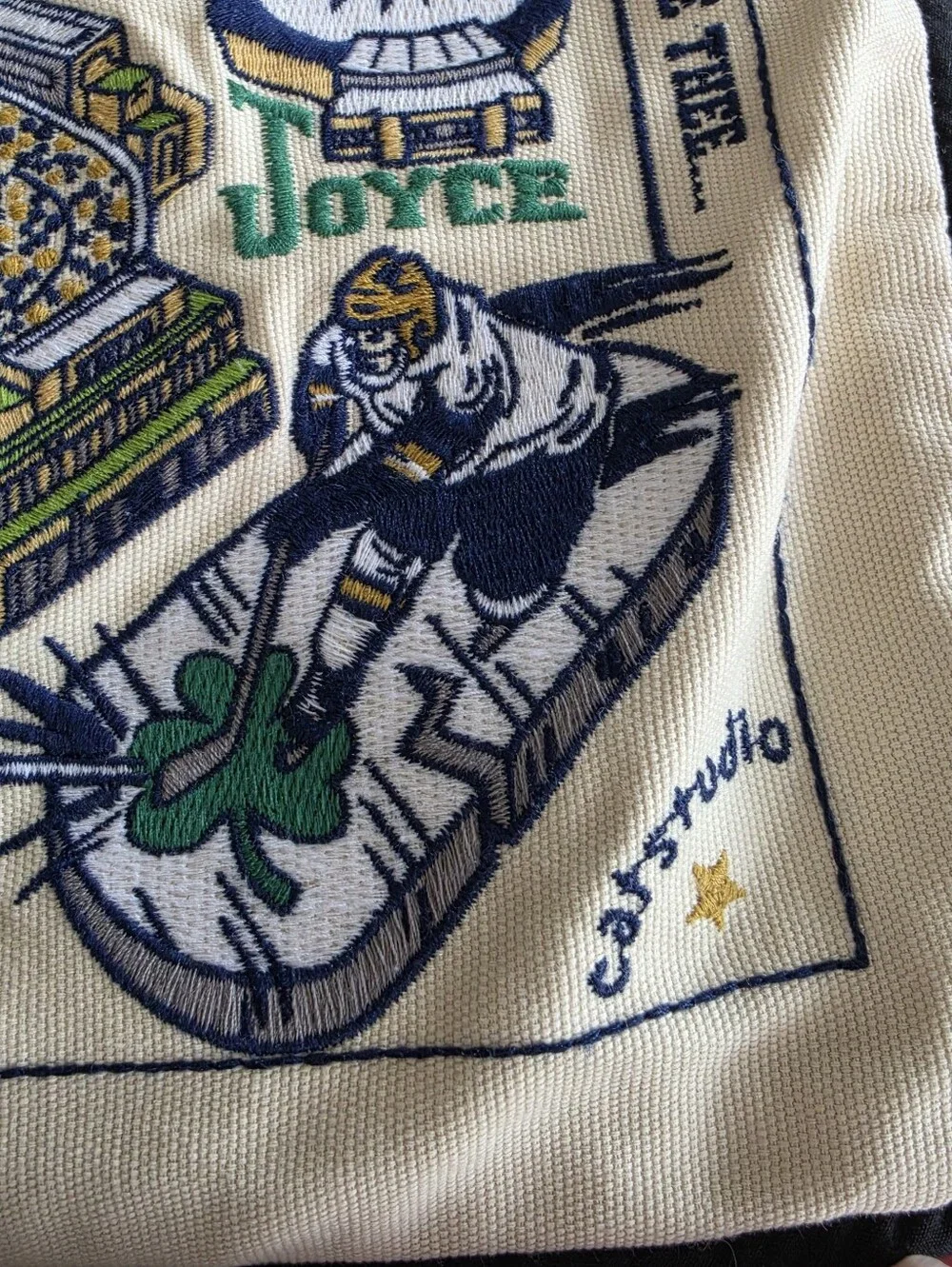 Catstudio NOTRE DAME embroidered Cotton Pillow Cover 16X19.5